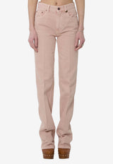 Chloé Logo Patch Straight-Leg Jeans Pink CH26UDP11252--6C2