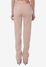 Chloé Logo Patch Straight-Leg Jeans Pink CH26UDP11252--6C2