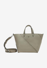 Fendi Small Selleria Diagonal Tote Bag Taupe 7VA656AU4D/Q_FENDI-F1RYU