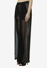 Dolce & Gabbana Silk Chiffon Pants Black FTDJET-FU1AT-N0000
