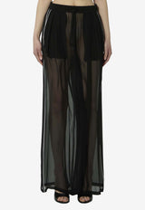 Dolce & Gabbana Silk Chiffon Pants Black FTDJET-FU1AT-N0000