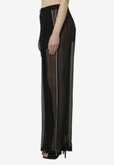 Dolce & Gabbana Silk Chiffon Pants Black FTDJET-FU1AT-N0000