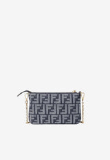 Fendi Baguette FF Jacquard Denim Pouch Bag Blue 8BS073AYB7/S_FENDI-F0NAP