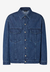 Fendi Oversized Denim Jacket Blue FW1131AWMM/S_FENDI-F0QA2