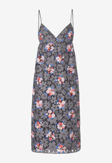 Fendi Bouquet Print Midi Dress Multicolor FDD558AW9E/S_FENDI-F1W0R