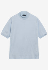 Prada Raised Collar Raglan T-shirt UMR681OOO1811/S_PRADA-F0012_202-48