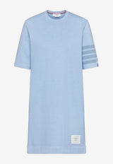 Thom Browne Overdyed 4-bar Mini T-shirt Dress Light Blue FJD136AJ0253_480