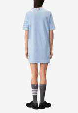 Thom Browne Overdyed 4-bar Mini T-shirt Dress Light Blue FJD136AJ0253_480