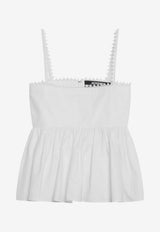 Jacquemus Traversin Ruffled Top White TOW00887AW00648/S_JACQM-100