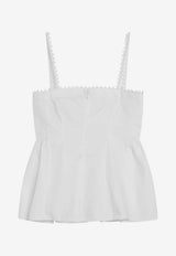 Jacquemus Traversin Ruffled Top White TOW00887AW00648/S_JACQM-100