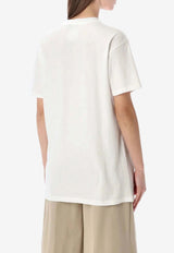 Anine Bing Walker Leopard Print Logo T-shirt Ivory A0812128_IVY1