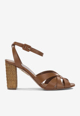 Aquazzura Copacabana 85 Leather Sandals Brown CPAMIDS0CWKTOB_f2168444-d47a-4d0e-b34b-86b81948feb4