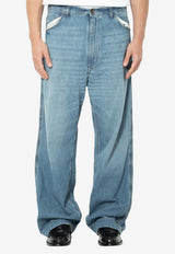 Maison Margiela Wide-Leg Faded Jeans Blue S50KA0711-M30021-963
