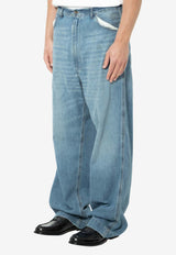 Maison Margiela Wide-Leg Faded Jeans Blue S50KA0711-M30021-963
