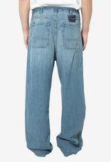 Maison Margiela Wide-Leg Faded Jeans Blue S50KA0711-M30021-963