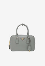 Prada Triangle Logo Saffiano Leather Top Handle Bag Gray 1BB113EOMNZV/S_PRADA-F0424