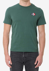 Moncler Tricolor Logo Crewneck T-shirt Green L10918C00074-89B8Q-866