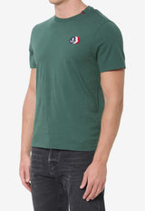 Moncler Tricolor Logo Crewneck T-shirt Green L10918C00074-89B8Q-866