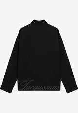 Jacquemus Mecano Long-Sleeved Zip-Up Shirt Black SHM00576AW00739/S_JACQM-990