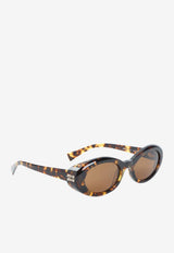 Havana Oval Sunglasses