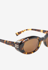 Havana Oval Sunglasses