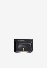 AMI PARIS Paris Paris Leather Cardholder Black USL706AL0139_001