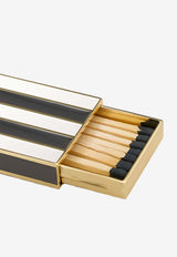 AMI PARIS Small Ami De Coeur Stripe Box Gold UOB005HW0013_A141