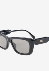 Square-Frame Logo Sunglasses