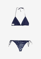 P.A.R.O.S.H. Halterneck Sequined Bikini Blue D005520GONG26_012