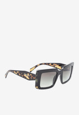 Embossed Logo Square Sunglasses