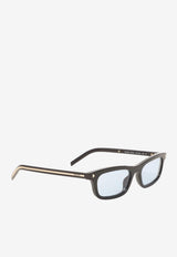 Iconic Plaque Rectangular Sunglasses
