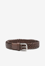 P.A.R.O.S.H. Braided Leather Belt Brown D040186INBELT_086