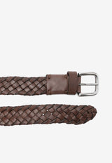 P.A.R.O.S.H. Braided Leather Belt Brown D040186INBELT_086