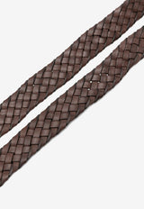 P.A.R.O.S.H. Braided Leather Belt Brown D040186INBELT_086