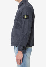 Stone Island Logo Patch Zip-Up Jacket Blue L1S151200020-S0351-V0020