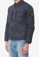 Stone Island Logo Patch Zip-Up Jacket Blue L1S151200020-S0351-V0020