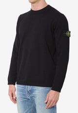 Stone Island Logo Patch Crewneck Sweater Black L1S155100023-S01B2-V0029