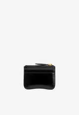 AMI PARIS Paris Paris Zipped Leather Cardholder Black USL707AL0139_001