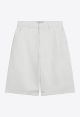 AMI PARIS Twill Bermuda Shorts White HSO837DE0126/S_AMI-136
