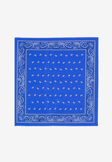 P.A.R.O.S.H. Paisley Silk Bandana Blue D001500SOY_883