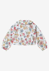 Chloé Kids Girls Floral Print Buttoned Jacket Multicolor C20907CO/S_CHLOE-S95