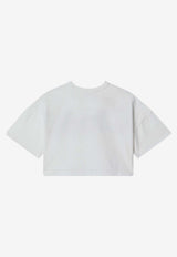 Chloé Kids Girls Cropped Logo T-shirt White C20859CO/S_CHLOE-117