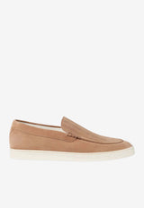 Brunello Cucinelli Chevron-Effect Suede Loafers Beige MZUHVSP335LE/S_CUCIN-C7962