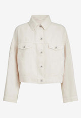 Brunello Cucinelli Monili Buttoned Jacket White ML9967674CO/S_CUCIN-C8739