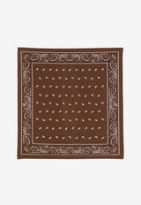 P.A.R.O.S.H. Paisley Silk Bandana Brown D001500SOY_886