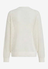 Brunello Cucinelli Cashmere V-neck Sweater White M12205102WS/S_CUCIN-CO312