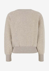 Anine Bing Harry Shrunken Sweatshirt Beige A0811677_BGI15