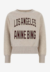 Anine Bing Harry Shrunken Sweatshirt Beige A0811677_BGI15