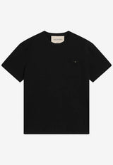 Valentino Vgold Chest Pocket T-shirt Black 8V0MG10VBGR/S_VALE-0NO