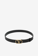 Valentino Garavani Glossy VLogo Signature Belt 7W0T0SM3IYR/R_VALE-0NO_300-90